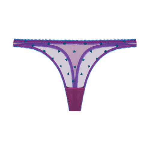 Dora Larsen Mabel Heart Embroidery Thong
